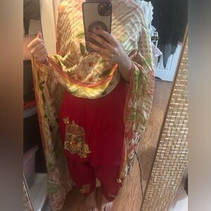 Pure crepe silk suit